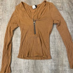 Windsor Ribbed Long Sleeve Top Size S